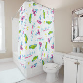 FRIENDS™タクシーと噴水のパターン シャワーカーテン (インサイチュ)