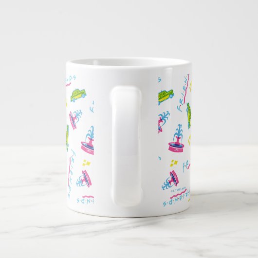 FRIENDS™タクシーと噴水のパターン ジャンボコーヒーマグカップ (裏面)