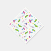 FRIENDS™タクシーと噴水のパターン スタンダードカクテルナプキン (角)