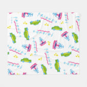 FRIENDS™タクシーと噴水のパターン フリースブランケット (正面(横))