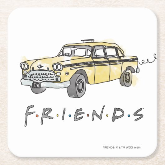 FRIENDS™ | タクシー スクエアペーパーコースター (正面)