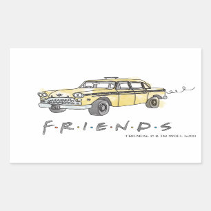 FRIENDS™ タクシー 長方形シール