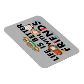 FRIENDS™チビ(小さくかわいく書いた感じ)アート マグネット (右側)