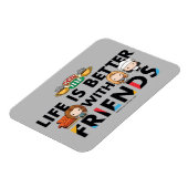 FRIENDS™チビ(小さくかわいく書いた感じ)アート マグネット (左側)