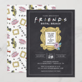 FRIENDS™ チョークボードブランチシャワー 招待状 (正面/裏面)
