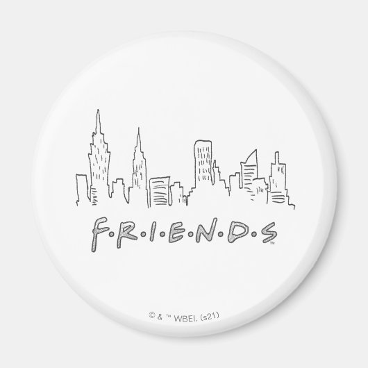 FRIENDS™ | ニューヨークシティのシルエット マグネット (正面)