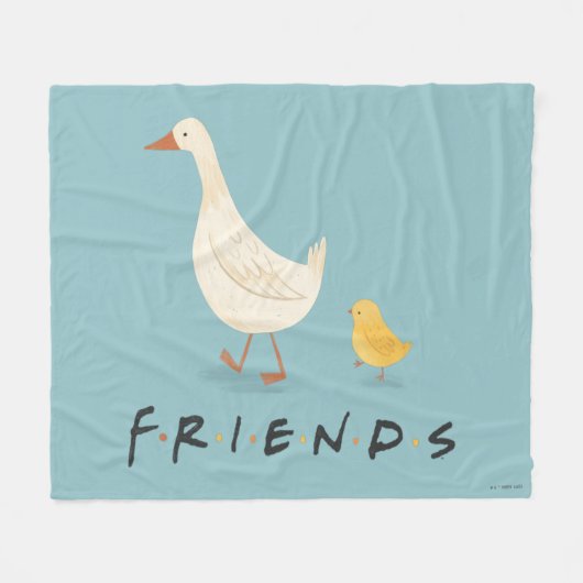 FRIENDS™ | ヒヨコとアヒル フリースブランケット (正面(横))