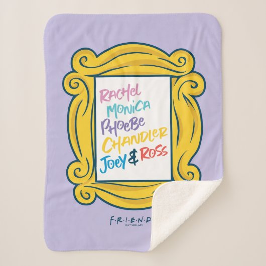 FRIENDS™ピープルの名前 シェルパブランケット (正面)