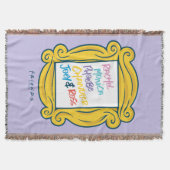 FRIENDS™ピープルの名前 スローブランケット (正面)