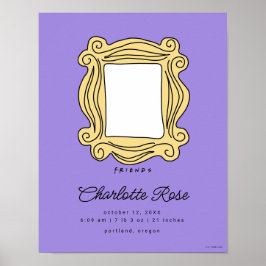 FRIENDS™ フォトフレーム | 新生児の誕生統計 ポスター