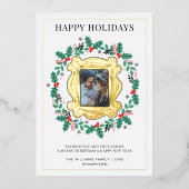 FRIENDS™フォトホリデークリスマスカード 箔シーズンカード (正面)