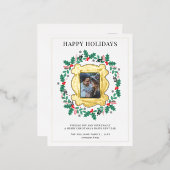 FRIENDS™フォトホリデークリスマスカード 箔シーズンポストカード (正面/裏面)