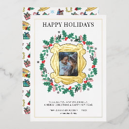 FRIENDS™ フォト ホリデークリスマスカード 箔シーズンカード