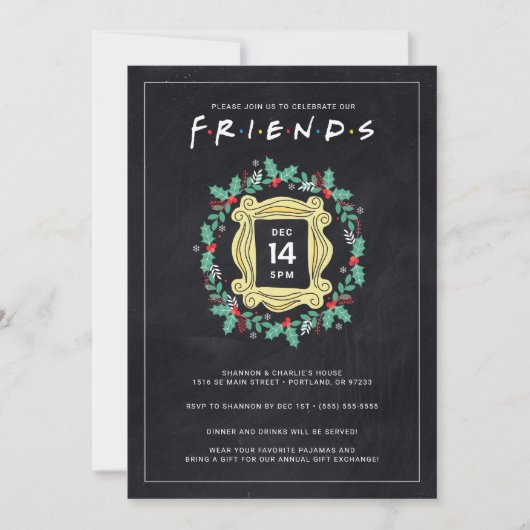 FRIENDS™フレンドスマスホリデーパーティー 招待状 (正面)