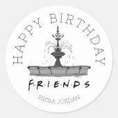 FRIENDS™ フロンティア | ハッピーバースデーギフト ラウンドシール (正面)