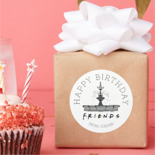 FRIENDS™ フロンティア   ハッピーバースデーギフト  ラウンドシール