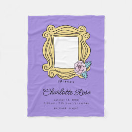 FRIENDS™フローラ写真フレーム |ベビー誕生の状態 フリースブランケット