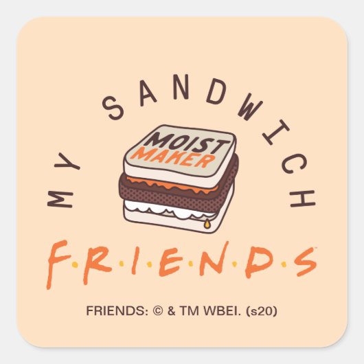 FRIENDS™ | マイサンドイッチ スクエアシール (正面)
