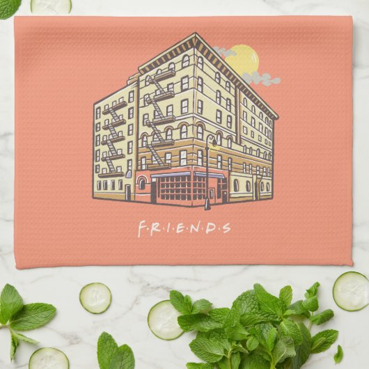 FRIENDS™ | モニカのアパートの建物 キッチンタオル (折り畳み)