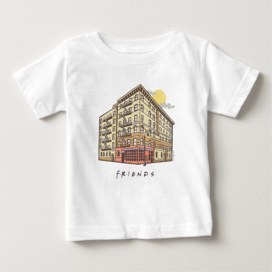 FRIENDS™ | モニカのアパートの建物 ベビーTシャツ (正面)