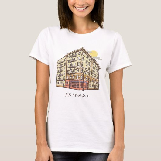 FRIENDS™ | モニカのアパートの建物 Tシャツ (正面)
