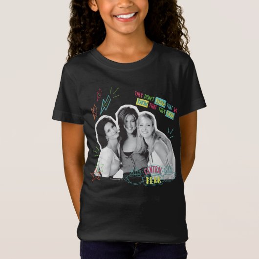 FRIENDS™ | モニカ、レイチェル＆フィービー Tシャツ (正面)