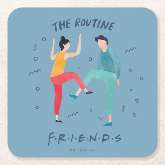 FRIENDS™ | ルーティン スクエアペーパーコースター (正面)