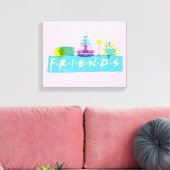 FRIENDS™ | ロゴとアイコン キャンバスプリント (インサイチュ (リビング))