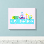 FRIENDS™ | ロゴとアイコン キャンバスプリント (インサイチュ (ウッドフロア))