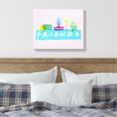 FRIENDS™ | ロゴとアイコン キャンバスプリント (インサイチュ (寝室))