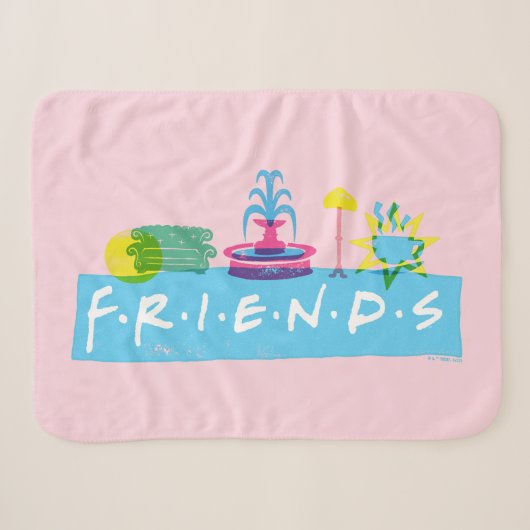 FRIENDS™ | ロゴとアイコン シェルパブランケット (正面(横))