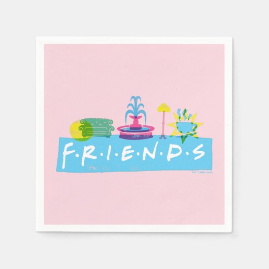 FRIENDS™ | ロゴとアイコン スタンダードカクテルナプキン (正面)