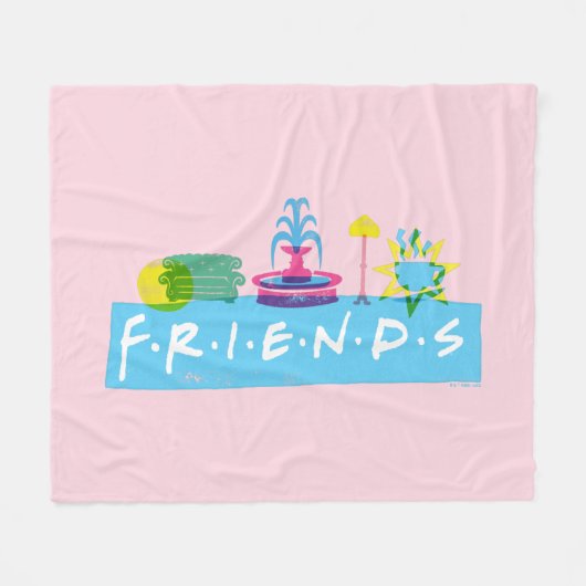 FRIENDS™ | ロゴとアイコン フリースブランケット (正面(横))