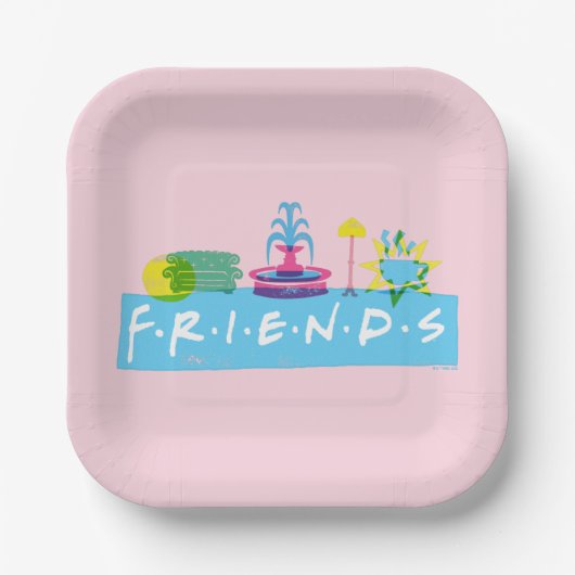 FRIENDS™ | ロゴとアイコン ペーパープレート (正面)
