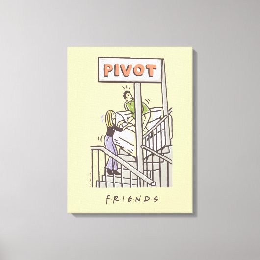FRIENDS™ | ロスとレイチェルのPIVOT キャンバスプリント (正面)
