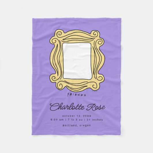 FRIENDS™写真 |新生児誕生の状態 フリースブランケット (正面)