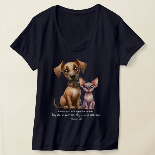 Friends – 動物Tシャツ Tシャツ (レイダウン)