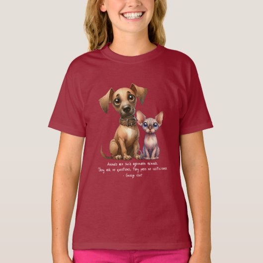 Friends – 動物Tシャツ Tシャツ (正面)
