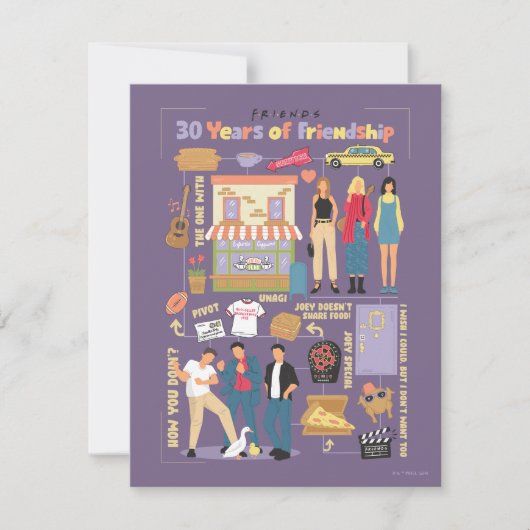 FRIENDS™ | 友情の30年 ノートカード (正面)