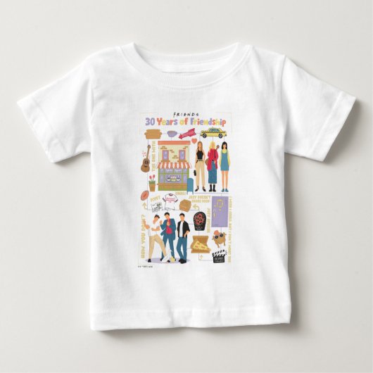 FRIENDS™|友情の30年 ベビーTシャツ (正面)