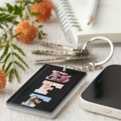 Friends 最高の BFFフォトグリッドコラージュハートスクリプト キーホルダー (正面右)