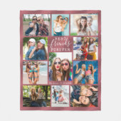 FRIENDS 最高の FOREVER写真コラージュバラ金ゴールドグラデーション フリースブランケット (正面)