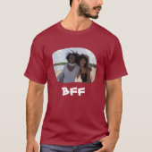 Friends 最高の Forever BFFが横向き写真をアップロード Tシャツ (正面)