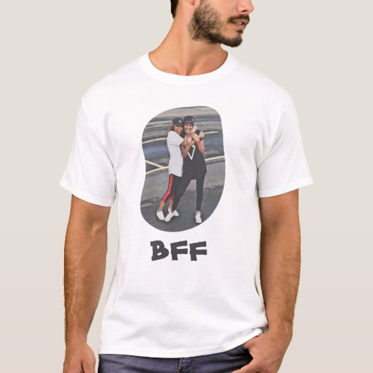 Friends 最高の Forever BFF Bestiesが写真をアップロード Tシャツ (正面)