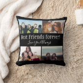 Friends 最高の Forever, BFF, Photo Collage Black クッション (ブランケット)