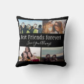Friends 最高の Forever, BFF, Photo Collage Black クッション (裏面)