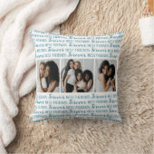 Friends 最高の Forever Friendship Photo Collage クッション (ブランケット)