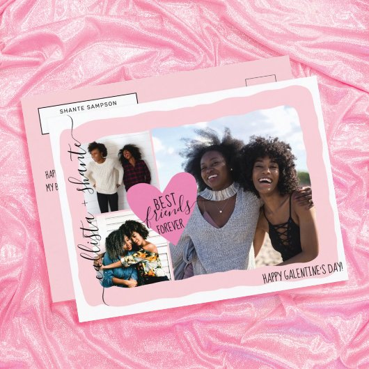 Friends 最高の Forever Photo Collage Galentine's Day シーズンポストカード