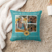 Friends 最高の Forever Sunflower 3 Photo Collage Thr クッション (ブランケット)