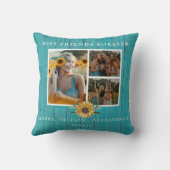 Friends 最高の Forever Sunflower 3 Photo Collage Thr クッション (裏面)